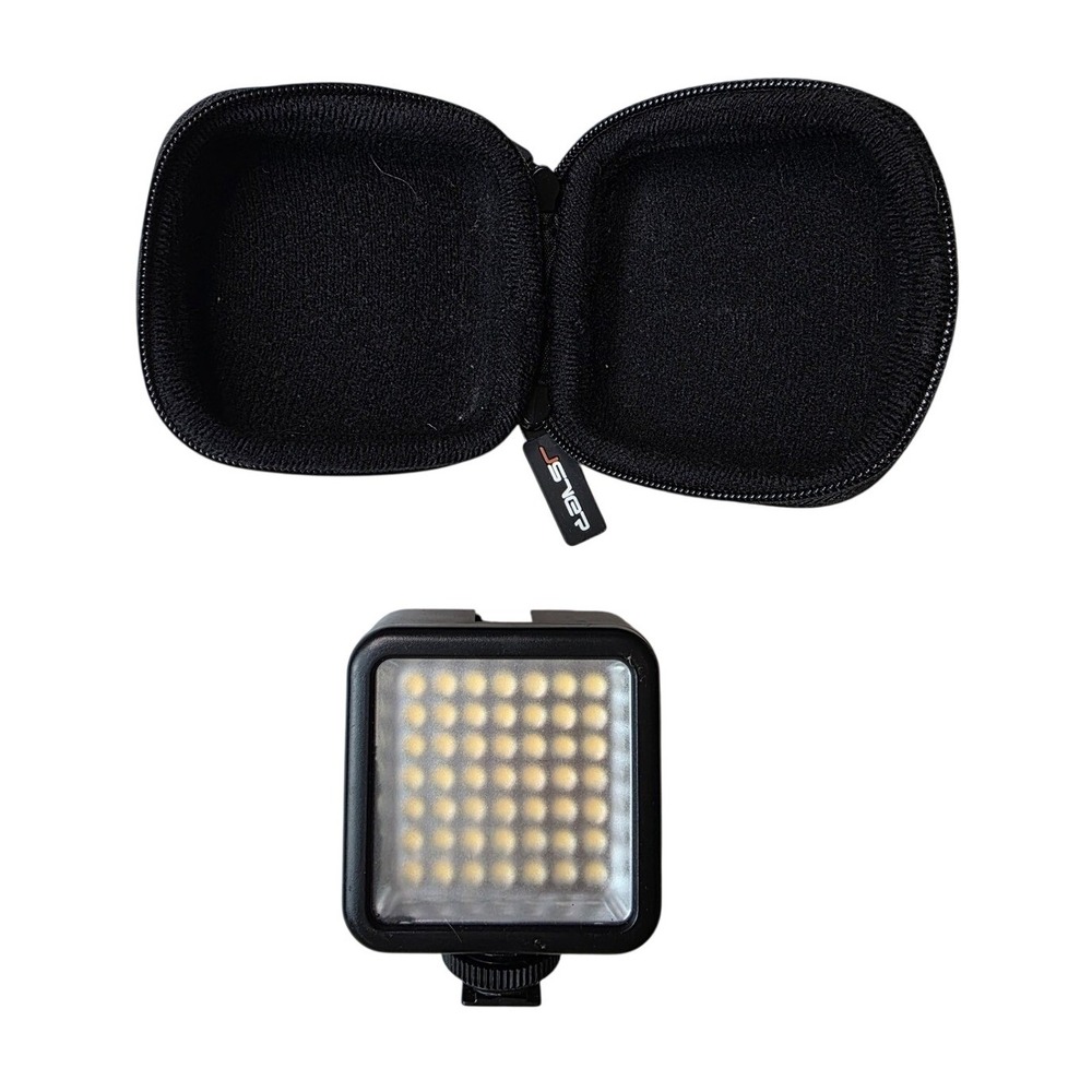 JSVER LED Video Light Photography Panel with Zippered Carrying Case Black W3